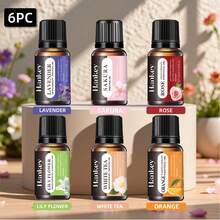 6件套香薰精油套装玫瑰1瓶薰衣草1瓶香草1瓶檀香1瓶樱花1瓶茉莉1瓶香薰精油扩香器香薰蜡烛香薰炉扩香石加湿器汽车香薰家用香薰精油补充装 - 混合香味 - 查看 10