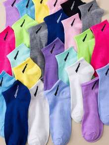 1/5/10/20 双装 男士多色春夏秋季短袜，休闲运动踝袜，舒适轻便休闲袜 - 彩色 - 查看 3