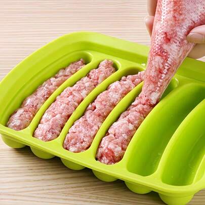 1pc Silicone Hot Dog Mold - Non-Stick Sausage Maker, Suitable For Homemade DIY Hot Dogs, Candies, Chocolates And Breads. Baking Tray, Great For Parties, Barbecues, Christmas And Easter. Easy To Release And Reusable.