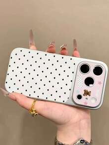 新款时尚心形小熊真皮手机壳，兼容苹果 17 Pro Max，韩式简约风格，防震硬壳保护套，也兼容 16、15、14 Pro、13 系列 - 彩色 - 查看 2