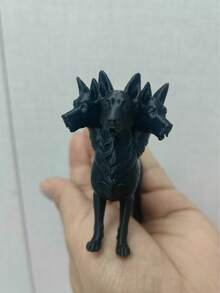 Nouvelle décoration de chien à 3 têtes pour Halloween, sculpture gothique de Noël, décoration de maison, décoration de nain de jardin pour la pelouse, décoration de table, statue mystique, décoration de chambre, décoration de maison, 3 têtes symbolisant la prospérité et la force - 1PC - Voir 6