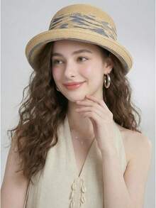 1顶春夏新款可折叠防晒帽，日式渔夫帽，优雅圆顶度假休闲帽 - 彩色 - 查看 6