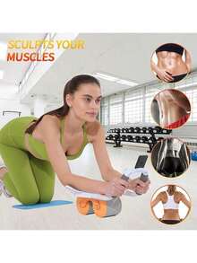 1pc Multi-Functional Home Flat Plate Holder, Rebound Abdominal Wheel, Abdominal Muscle Roller Fitness Equipment, Unisex Abdominal Muscle Trainer - Multicolor - View 12