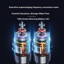 Portable Electric Shower Head, Mobile Rechargeable Electric Shower, Real-Time Water Temperature Display, Extra-Long Battery Life, Suitable For Outdoor Adventure, Camping Shower - 9600 MAh Water Pump + Shower Head - View 7