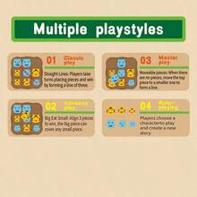 儿童益智玩具井字棋游戏板，卡通老虎和熊图案，桌面双人游戏，节日礼物 - 趣味井字棋 - 查看 6