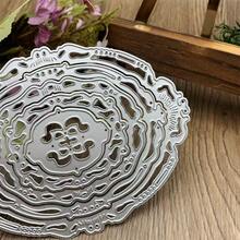 Khuôn cắt kim loại hình oval và tròn, khuôn mẫu cắt kim loại hình oval và tròn, khuôn dập nổi giấy trang trí thiệp DIY cho album và làm thiệp. - trắng bạc - Xem 4