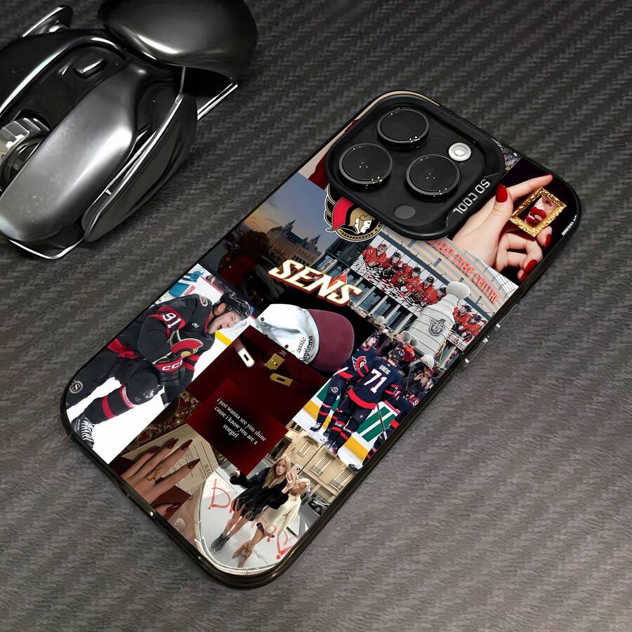Sens hockey team and red theme. This stylish is compatible with Samsung, Apple, VIVO, OPPO, , Transsion, , and Honor. Made of TPU silicone, it offers shock and drop protection and a superior feel. It's an ideal gift for family, friends, and loved ones, and a perfect choice for valentines day and Year's gift. - Negro - Ver 1