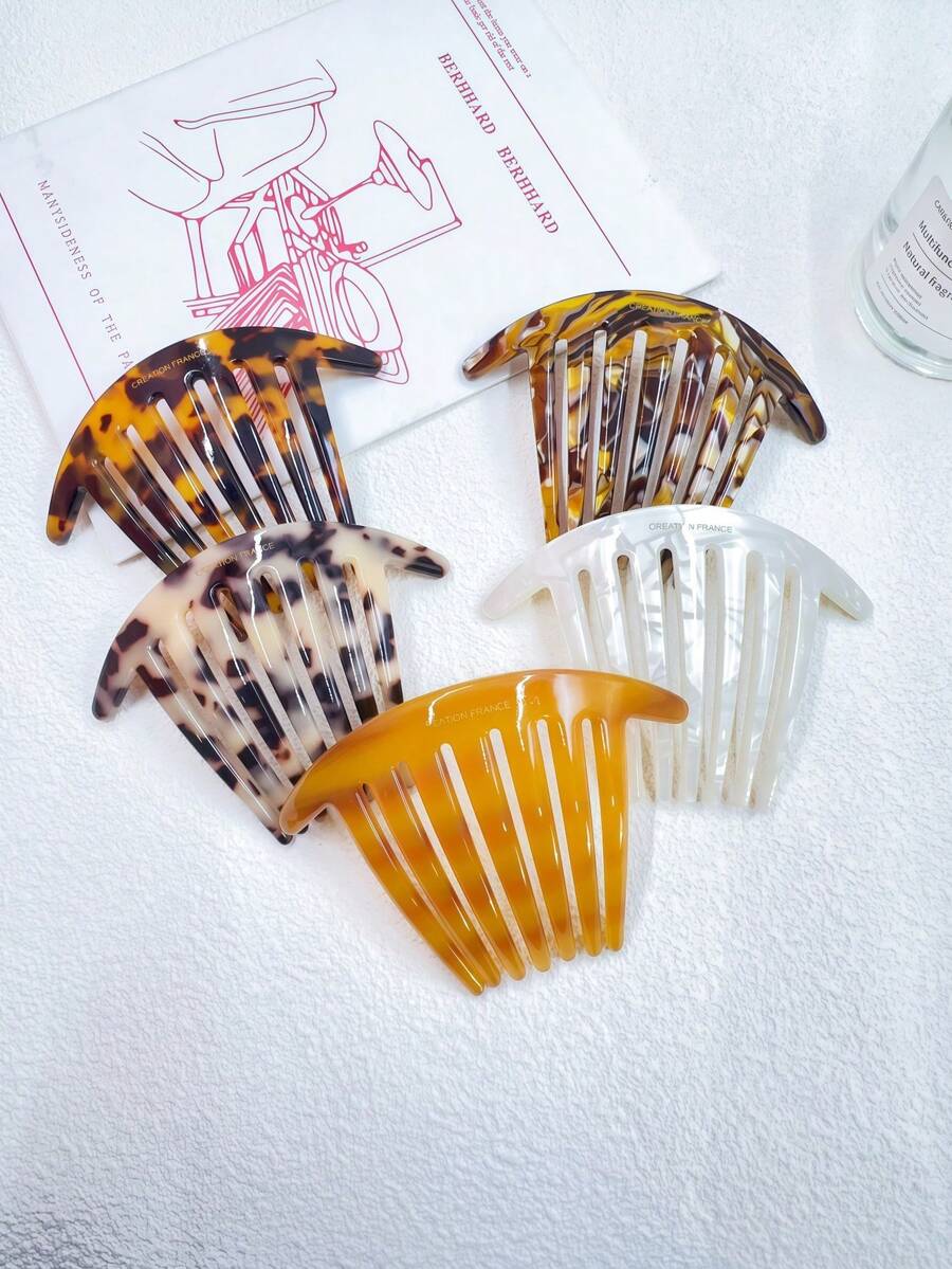 Acetate French Retro U-Shaped Hair Clip Bun Maker, Modern Minimalist 7-Inch Hair Accessory, Versatile Hair Styling Tool