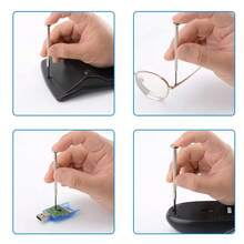 6件套眼镜维修螺丝刀套装，包含一字和十字螺丝刀头，工具钢材质，适用于手表和眼镜螺丝的拆卸和维修。 - 眼鏡維修螺絲起子 - 查看 7