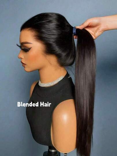 即戴即走 8-34 英寸无胶 4x4 5x5 13x4 13x6 高清透明蕾丝前假发，无胶直发波波头假发，适合初学者，巴西原生高清蕾丝闭合假发，真人混纺发丝，200% 密度，预先拔毛，带婴儿发