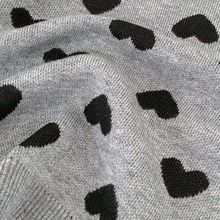 Bộ đồ dệt kim mùa xuân/thu cho bé gái, gồm áo len dài tay họa tiết trái tim và quần dài, kiểu dáng thường ngày, đa năng. - Màu Xám nhạt - Xem 8