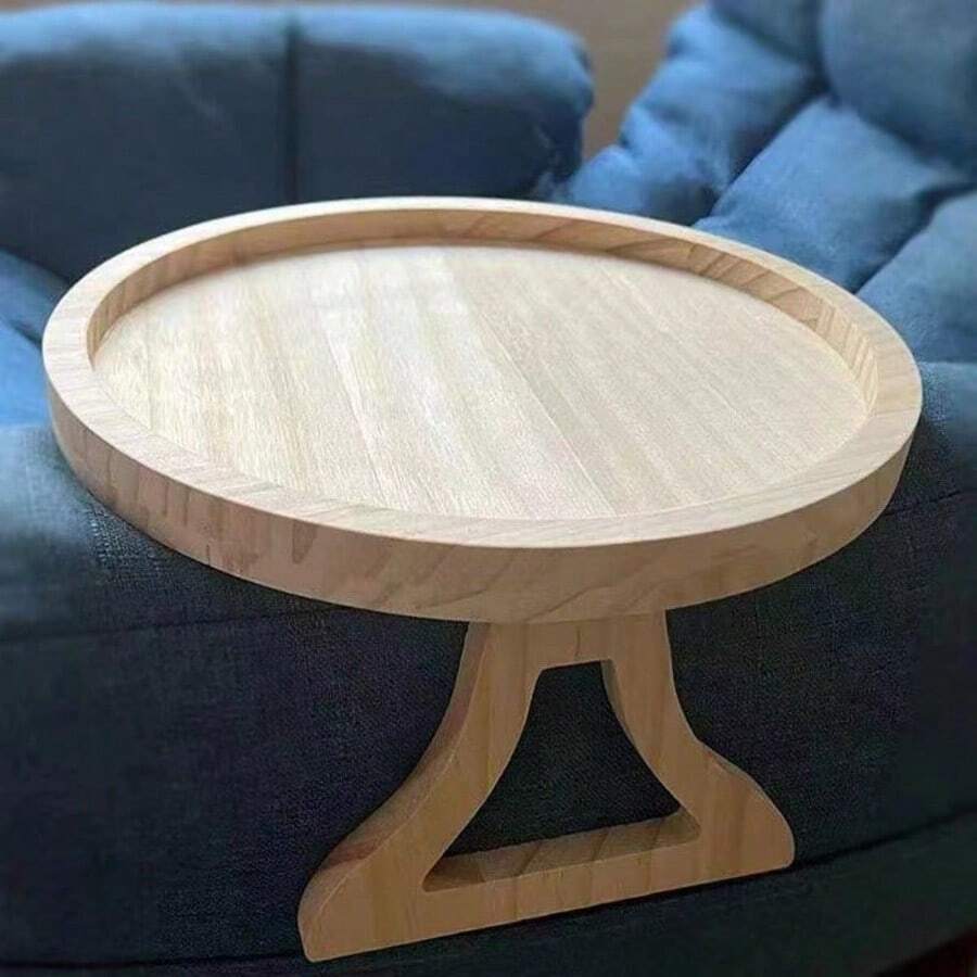 1pc Adjustable Foldable Wooden Sofa Armrest Tray, Suitable For Living Room And Bedroom Sofa Side Table, Great For Holding Cups, Tablets And Home Storage, Sturdy Non-Slip Design - Multicolor - View 1