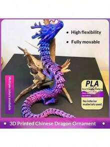60 cm/23.6 pulgadas Modelo grande de dragón impreso en 3D, decoración de dragón volador, juguete de alta calidad, duradero/a prueba de golpes, adecuado para decoración de escritorio, relleno de canasta de Pascua, regalo de Pascua, alivio del estrés, regalo de cumpleaños, regalo perfecto, ¡juguete sorpresa! - Multicolor - Ver 2
