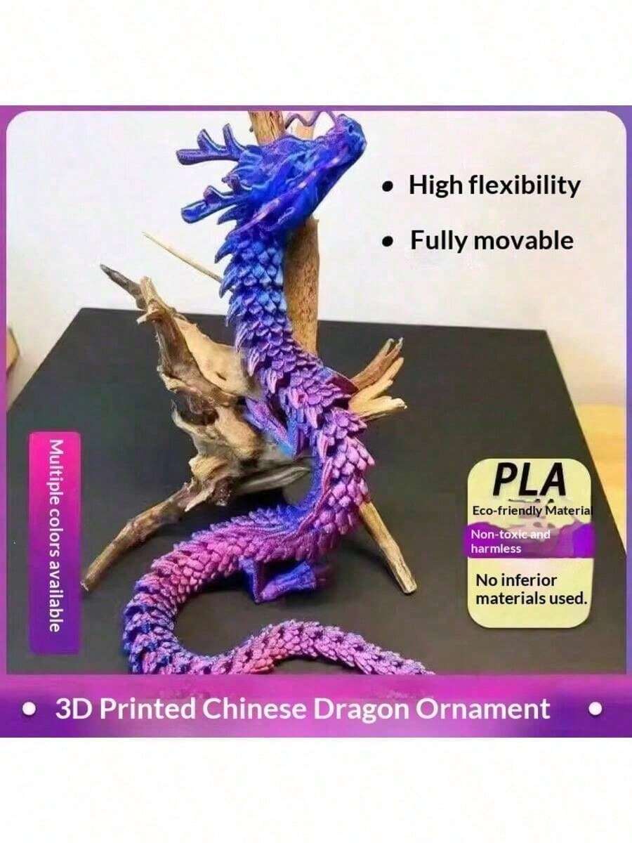 60 cm/23.6 pulgadas Modelo grande de dragón impreso en 3D, decoración de dragón volador, juguete de alta calidad, duradero/a prueba de golpes, adecuado para decoración de escritorio, relleno de canasta de Pascua, regalo de Pascua, alivio del estrés, regalo de cumpleaños, regalo perfecto, ¡juguete sorpresa!