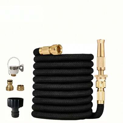 Best Selling Flexible Garden Hose Adjustable High Pressure Car Wash Water Gun Double Latex Durable Irrigation Watering Pipe