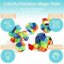 sengso Rainbow Magic Ruler 24/36/48/72 Block Sturdy And Fun Children Puzzle Educational Toys High-Quality 3D Cube Ruler Toys For Boys And Kids Gift For Child Gift Boxed - Multicolor - View 3