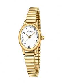 BIDEN 1pc Petite Gold-Tone Women's Quartz Watch, Easy-To-Read Dial, Stainless Steel Adjustable Band, Water Resistant - Mouldless - View 13