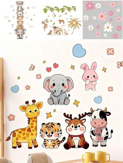 1张壁纸 - 男孩儿童房装饰家居自粘婴儿房装饰女孩房装饰壁纸可移除墙贴，适用于客厅、女孩卧室墙面装饰、窗户贴纸 - 可爱创意，适用于儿童房、卧室墙面装饰