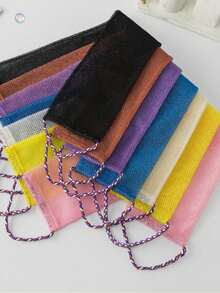 非洲沐浴海绵，非洲网状长网沐浴海绵，去角质沐浴海绵，沐浴露，背部磨砂海绵，身体磨砂海绵，光滑肌肤，身体磨砂海绵，非常适合日常使用 - 拉繩款 - 查看 7