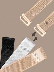 6 piezas de correas elásticas ajustables y antideslizantes multifuncionales, adecuadas para tirantes de sujetador, puños de mangas, perneras de pantalones y talla grande - Multicolor - Ver 3