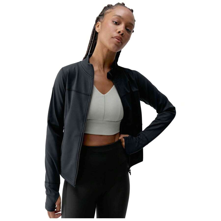 Born Living Yoga Chandal Jacket CS112-C For Women In Color Black - الأسود - مشاهدة 1