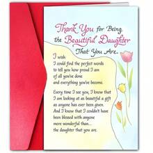 Cherished Daughter Birthday Card - Perfect For Parties And Family Gatherings | Heartfelt Thanks & Happy Wishes, Beautiful Special Occasion Letter - Multicolor - View 5