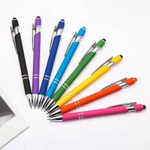 8 Pack Ballpoint Pen 2 - In - 1 Stylus Retractable Metal Stylus Pens Screens With Stylus Tip, 1.0 Mm Black Ink - 8 PACK - View 4
