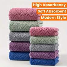 This 20-Piece Bathroom Towel Set Includes 12 Face Towels, 6 Bath Towels, And 2 Large Bath Towels. Available In Multiple Colors, These Soft And Comfortable Towels Are Suitable For Family Members, Bathrooms, Gyms, Swimming Pools, Beaches, Vacations, Hotels, Outdoor Activities, Beauty Salons, And More. - 20 miếng bông lúa mì màu xanh kết hợp - Xem 9