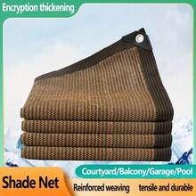 Malla de sombra para pérgolas, fabricada con material de alta densidad para protección solar y durabilidad. Cuenta con hebillas y ojales de cobre para facilitar su fijación en exteriores. Resistente a los rayos UV, ideal para patios e invernaderos. Entrega local desde México; incluye una cuerda de 5 metros de regalo. - Café marrón - Ver 10