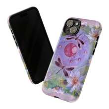 Whimsigoth Aesthetic Dragonfly 2-In-1 Film Phone Case Frosted For IPhone 17 Air/16/15/14/13/12 Pro Max 14 15 16 17 Plus 11/X/Xsmax/Xr/7/8/Se Thickened Double-Layer Drop-Proof Protective Case Anti-Yellowing And Bright Colors - 黑色 - 查看 3