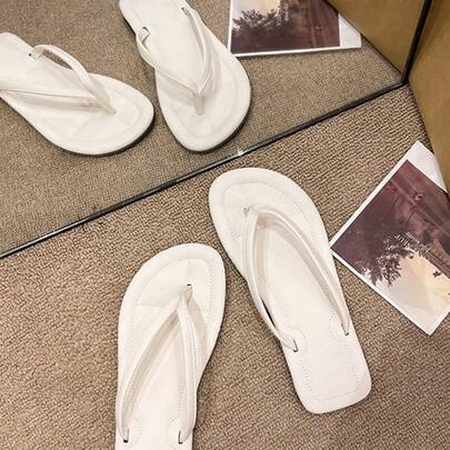 Women's Shoes, Women's Slippers, Women's Flip Flops, Beige Sandals