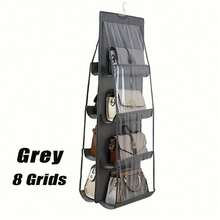 Foldable Hanging Purse Organizer & Pocket Storage Holder - Space-Saving Rack For Handbags, Wallets, Closets And Cabinets, Convenient For Storage And Organization - View 2