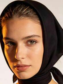 1pc Women Plain Color Faux Silk Satin Scarf, Minimalist Elegant Versatile Neckerchief, Suitable For Daily Outing, Date, Party, Wearing - Multicolor - View 29