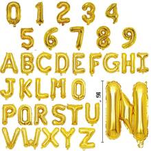1 Pc Gold Custom Letter Balloons Kit 16Inch, DIY Phrase Banner For Wedding Birthday Party Supplies, A-Z Letters,0-9 Numbers(Gold) - Gold 16-inch Letter - View 3