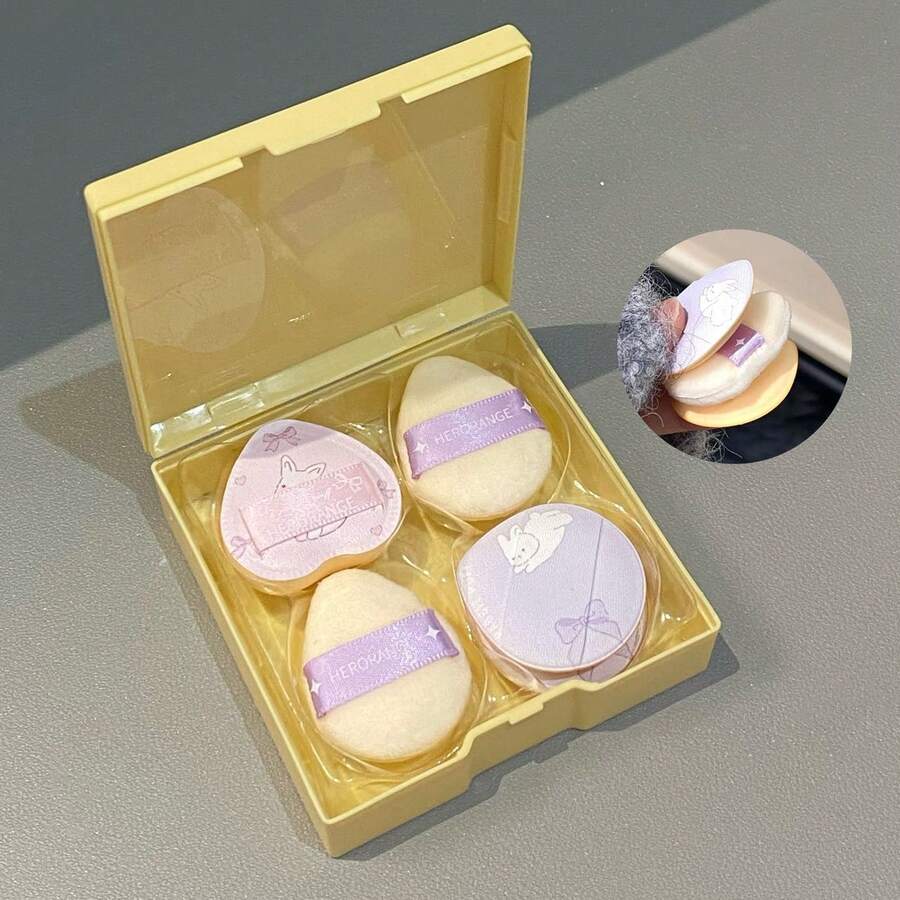 HERORANGE 5pcs Mini Makeup Sponge Set, Precise Concealing, Highlighting, Dry & Wet Use, Makeup Artist Tool, Portable Retouch, Holiday Gift - Multicolor - View 1