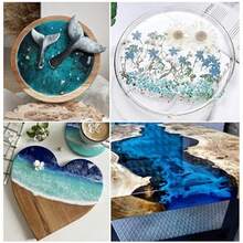 1000毫升/35.2盎司，500毫升/17.6盎司透明环氧树脂，1:1环氧树脂胶（含固化剂），完整环氧树脂套装，适用于艺术创作、表面涂层、模具制作 - A - 查看 6