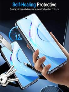 8 Pack Ultra HD Hydrogel Film Compatible With Samsung Galaxy S26 Ultra S25 Edge S24 S23 FE S22 Ultra S21 S20 Ultra Plus FE S10 S10+ S9 Note 20 Ultra 10 Plus 9 8 Full Cover Screen Protector - Clear - View 4