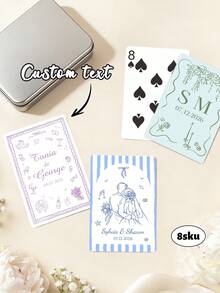 Custom Wedding Guest Book Playing Cards,Customize Text,Custom Wedding Guest Book Playing Cards,Wedding Guest Book Alternative,Blank Playing Cards,Bridal Shower,Unique Keepsake,Unique Keepsake Alternative - Multicolor - View 1