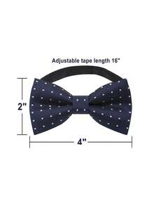 Adjustable Bow Tie For Boys, Classic Design Suitable For Weddings, Back To School, Holiday Parties - Multicolor - View 3