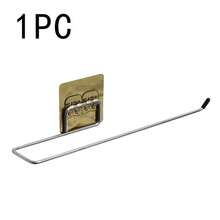 1pc, 2pcs Kitchen Paper Towel Holder, Household Lazy Rag Rack, No-Drill Wall-Mounted Creative Roll Paper Rack, Plastic Wrap Storage Rack - Cleaning Cloth Holder + Gray Double Metal Sheet (1 Piece) - View 8