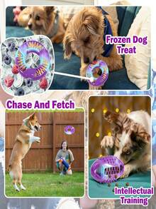 TPR Dog Slow Feeder Chew Toy, Durable Teeth Cleaning Biting Toy For Pet - Multicolor - View 5