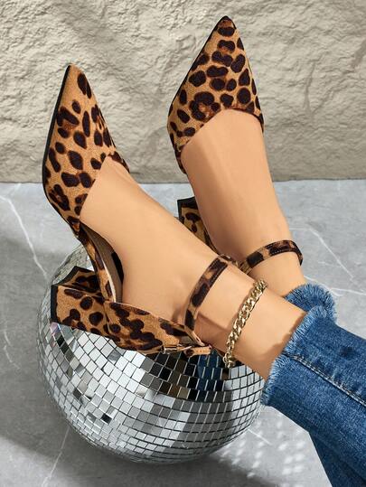 Tacones de mujer con punta afilada, de ante, con recorte hueco y lazo, de tacón grueso, versátiles para uso diario, trabajo, negocios, color negro, tallas grandes