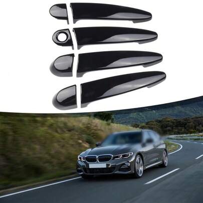 Gloss Black Car Door Handle Cover For BMW E87 E90 E91 E92 E93 F30 X1 X2 X3 X4 X6 Car Interior Door Handle Plate Decorative Cover