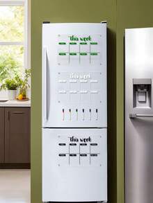 1pc Acrylic Weekly Planner Magnetic Whiteboard (6 Magnetic Whiteboard Pens Included), Reusable Weekly Meal Planner, Office Memo Board - Multicolor - View 2