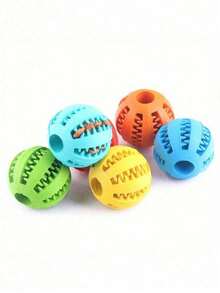 1pc Anti-Bite Dog Treat Ball Dispenser - Interactive Feeding Toy To Relieve Boredom, Suitable For Puppy Teething And Brain Training, Great For Dog Lovers - Multicolor - View 2