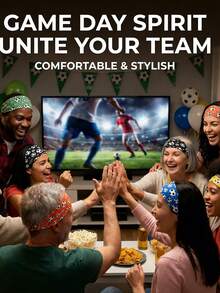 Soccer Hairband - Sports Themed Hairgrip For Girls, Women, Soccer Team Gift, Party Supplies, Daily Hair Accessories, Thin Thick Short Long Curly Hair Accessories, Birthday Party Gift For Player Team - Multicolor - View 4