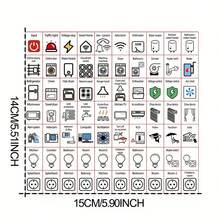 70pcs/Set Circuit Breaker Switch Labels - Electrical Box Collective Switch Identification - 70 Electrical Box Switch Stickers - View 8