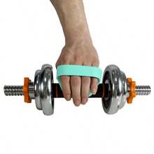 1 Pair Silicone Dumbbell Gloves, Unisex Non-Slip Protective Palms Gloves For Weightlifting, Pull-Ups And Strength Training - A - View 10