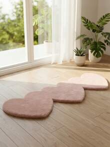 1 pièce Tapis de décoration en forme de cœur rose, Cœur, Cadeau de la Saint-Valentin, Décoration de la Saint-Valentin, Décoration de chambre à coucher avec 3 cœurs roses, Petit tapis, Tapis, Décoration de la maison, Tapis de salon, Petit tapis de salon, Tapis de chambre à coucher, Décoration de salon, Tapis d'extérieur, Tapis lavable - Rose bonbon - Voir 6