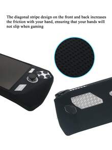 1pc ROG Ally Silicone Protective Case, Anti-Drop, Anti-Dust, Anti-Scratch, Anti-Slip, Anti-Sweat, Designed With Grip Texture On Front And Back For Enhanced Gaming Experience - View 5
